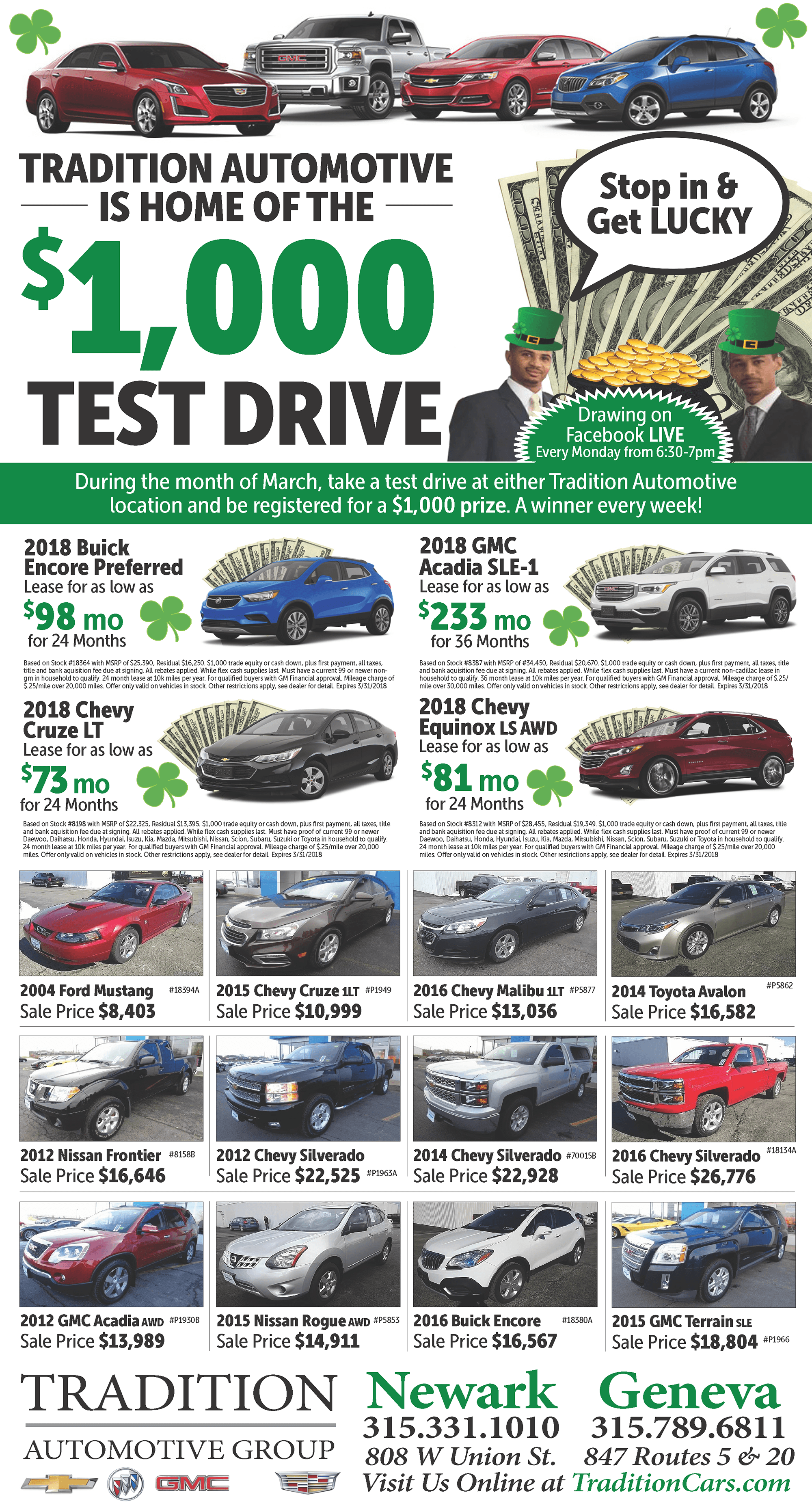 Deals at Tradition Chevrolet in Geneva NY